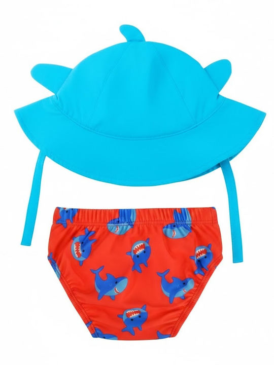 Zoocchini Kids Swimwear Set with Shade Red