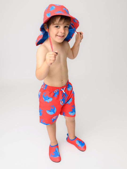 Zoocchini Kids Swimwear Swim Shorts Red