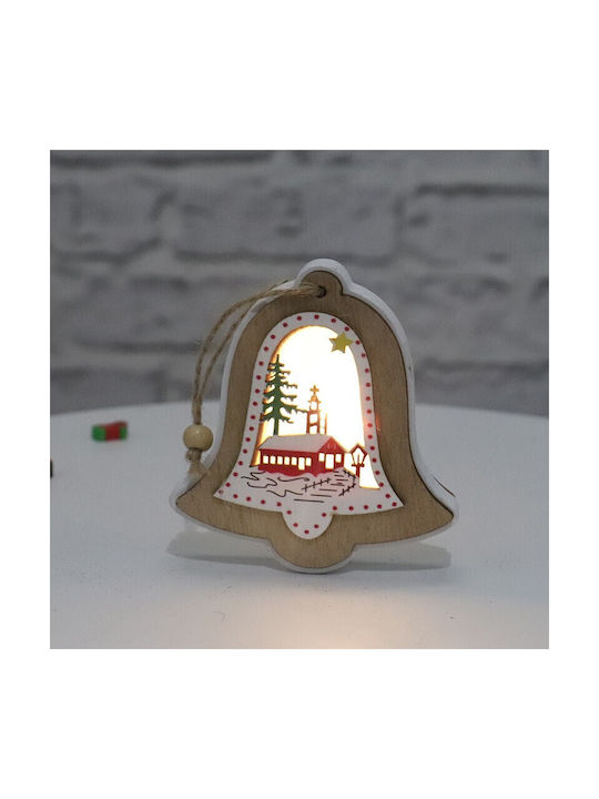 Ornament De Crăciun Pentru Brad Alista Home Cloșcă Din Lemn Iluminată Model Multicolor