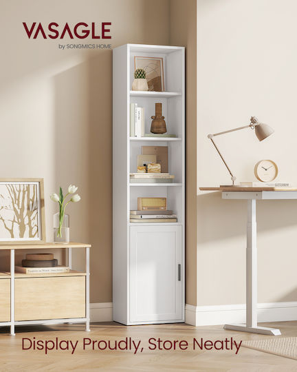 Bibliotecă Albă 31,8x24x175 cm
