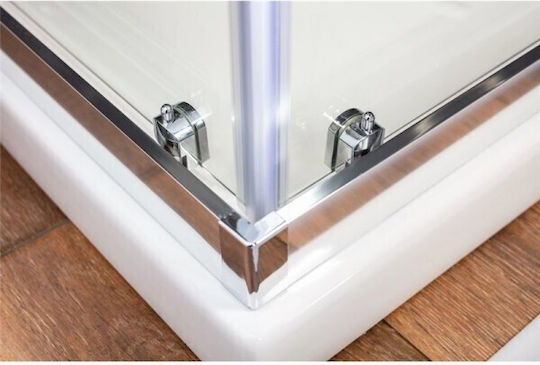Tema Cabină Duș cu Ușă Glisantă 120x72x185cm Sticlă Transparentă Crom