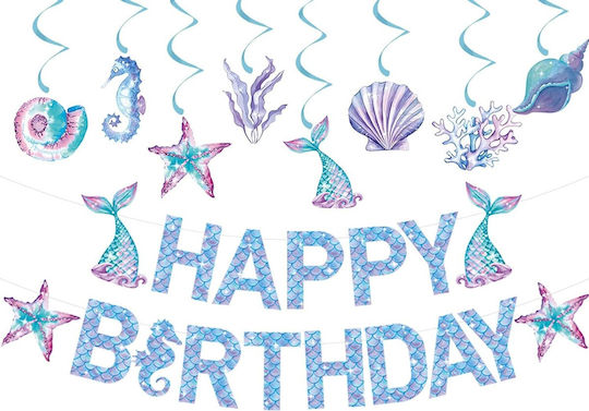Happy Birthday Mermaid Banner Alista Home Mermaid Collection 17 Pieces Multicolor