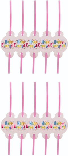Set 10 Strohhalme Alista Home Happy Everyday Modell 31 x 16 cm Mehrfarbige