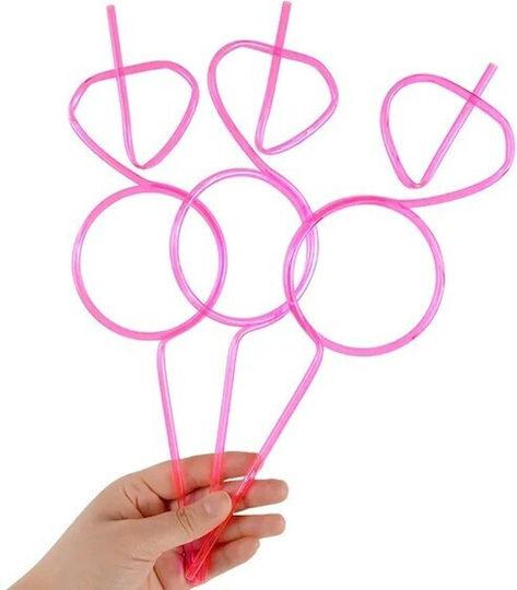 Plastic Straw Alista Home Diamond Ring Model Wedding Theme Diameter 0.5 Cm Pink White