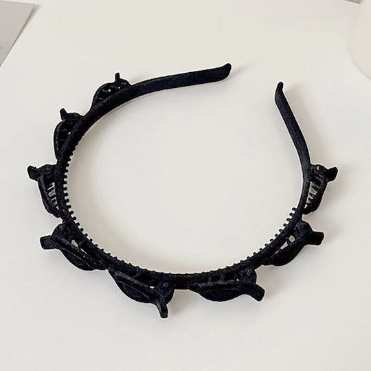 Bentită Pentru Păr Femei Alista Home Stil Coreean Agrafă Accesoriu Texturat Multistrat 13 X 11.5 Cm Negru