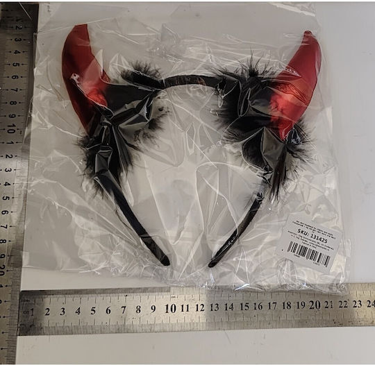 Karnevalsaccessoire Stirnband Rote für Halloween aus Kunststoff