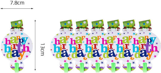 Set 6 Blowers Happy Birthday Alista Home Petrecere Tematică Zi de Naștere 13x7.8 Cm Multicolor