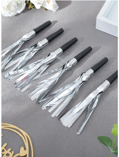Set 6 Fluierături Party Cu Ciucuri Alista Home Plastic Argintii