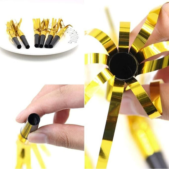 Set 6 Fluierături Party Cu Ciucuri Alista Home Plastic Auriu