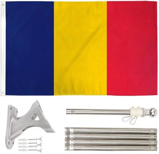 Rumänien Flagge Polyester mit Einsatz 150x90cm