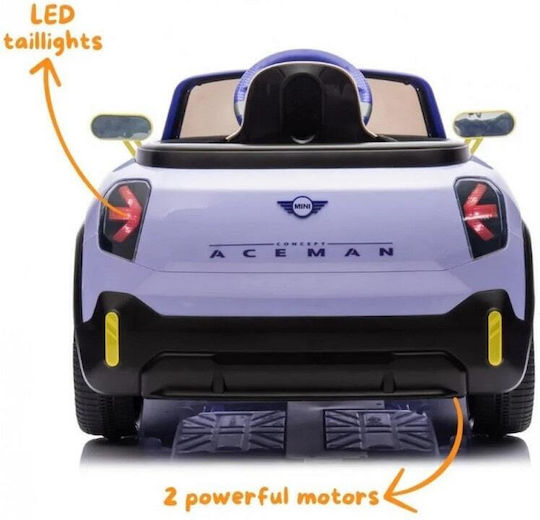 Mini Cooper Aceman Cu Un Loc cu Telecomandă Licențiat 12 Volți Mov pentru 2+ Ani