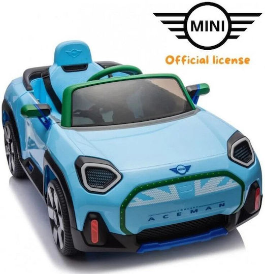 Mini Cooper Aceman Едноместна с Дистанционно Управление Лицензиран 12 Волта Синя за 2+ Години