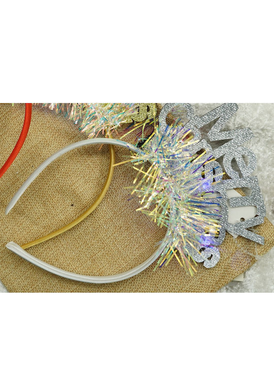 Bentita De Craciun Gri Metalizat Cu Paiete Marime Standard Alista Home