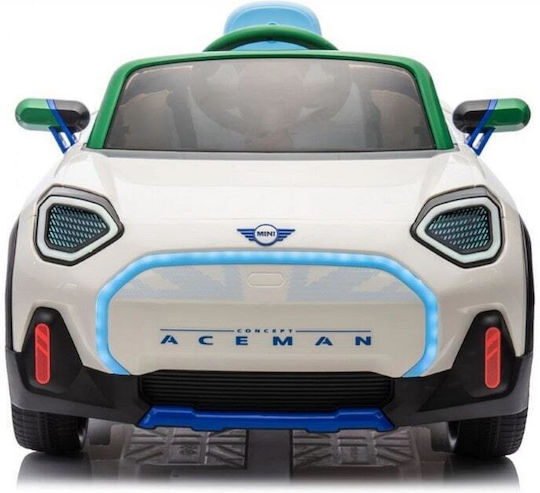 Mini Cooper Aceman Едноместен с Дистанционно Управление Лицензиран 12 Волта Бял за 2+ Години