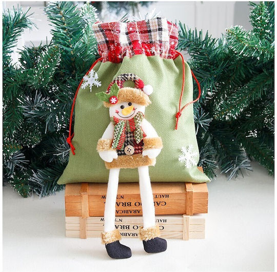 Alista Home Săculeț Din Țesătură Tematică Crăciun Pentru Cadou Verde 30x25cm
