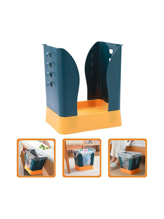 Expandable Trash Bin Alista Home Plastic Adjustable Foldable Versatile Kitchen Bathroom Office Universal Bin 21x25x17 Cm Blue Yellow
