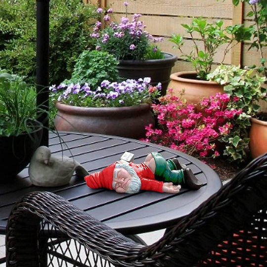 Decorațiuni Pentru Grădină Alista Home Pitic De Grădină Beat Model Amuzant Statuie De Grădină Decor De Grădină Pitic Beat 15 Cm Roșu