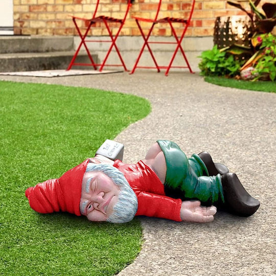 Decorațiuni Pentru Grădină Alista Home Pitic De Grădină Beat Model Amuzant Statuie De Grădină Decor De Grădină Pitic Beat 15 Cm Roșu