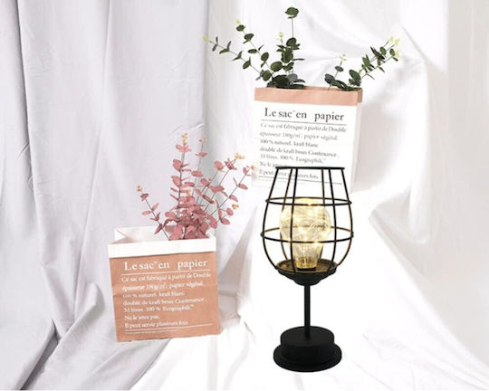 Decorative Led Lamp Alista Home Wine Glass Model Battery Operated 13 X 13 X 28 Cm Black Base Warm White Light