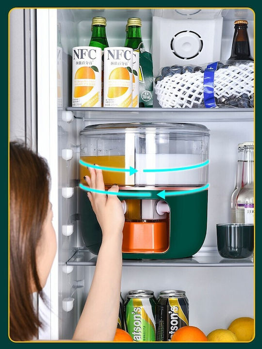 Alista Home Dozator De Apă 3 Compartimente Rotative Capacitate Mare 6l Verde