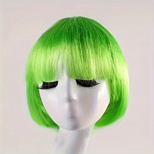 Perucă Cosplay Alista Home Tuns Bob Cu Breton Pentru Carnaval Petreceri Tematice Halloween Mărime Unică Verde