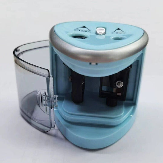 Ascuțitor Electric 2 Găuri Alista Home Gri 4 X Baterii Aa Nu Sunt Incluse 7.5 X 7.5 X 7.5 Cm Albastru