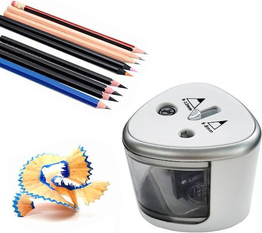 Ascuțitor Electric 2 Găuri Alista Home Gri 4 X Baterii Aa Nu Sunt Incluse 7.5 X 7.5 X 7.5 Cm Gri