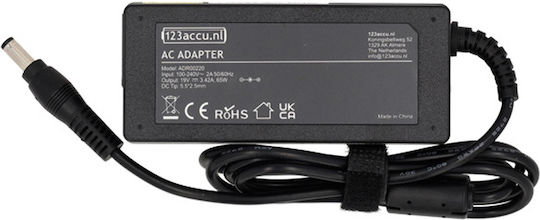 WS Xtreme Power Φορτιστής Laptop 65W 19V 3.42A για Toshiba χωρίς Καλώδιο Τροφοδοσίας