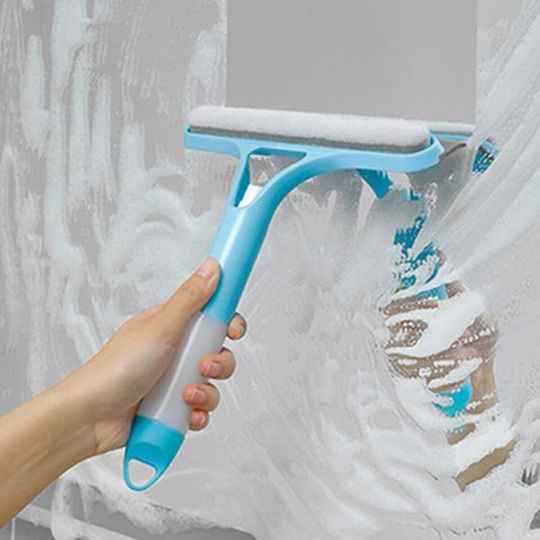 Răzuitor De Curățare 3 În 1 Alista Home Multifuncțional Pentru Casă Mașină Sticlă Cu Pulverizator Răzuitor Din Silicon Burete 21,5 X 25,7 Cm Albastru