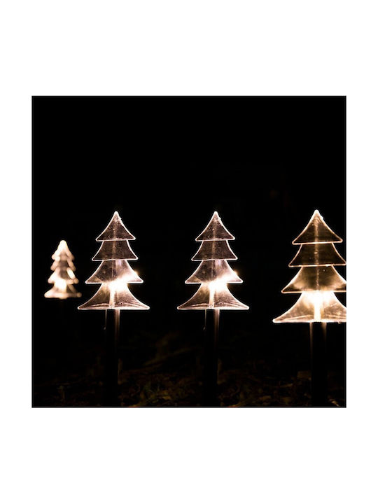 Set 5 Lămpi LED cu Baterie Model Brad Exterior Grădină Alista Home 35 5 Cm Alb Cald