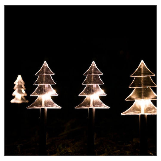 Set 5 Battery-powered Led Lamps Outdoor Fir Tree Model Garden Alista Home 35.5 Cm Warm White