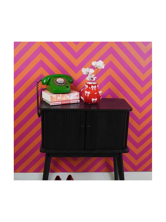 Beauty Home Decorative Ceramic Vase Red 14.5x13xH14.5cm