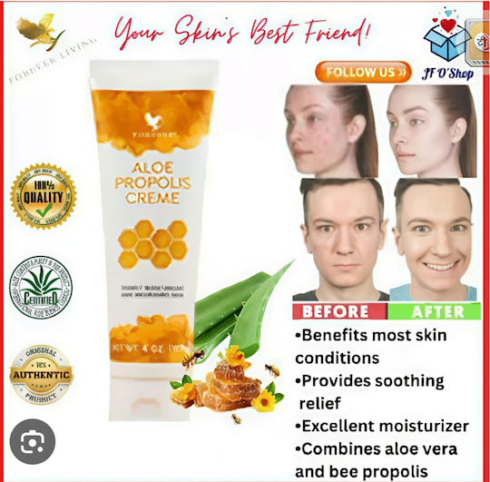 Forever Living Aloe Propolis Creme Богат Крем За Лице За Хидратация и Възстановяване с Хиалуронова Киселина и Алое Вера 113гр