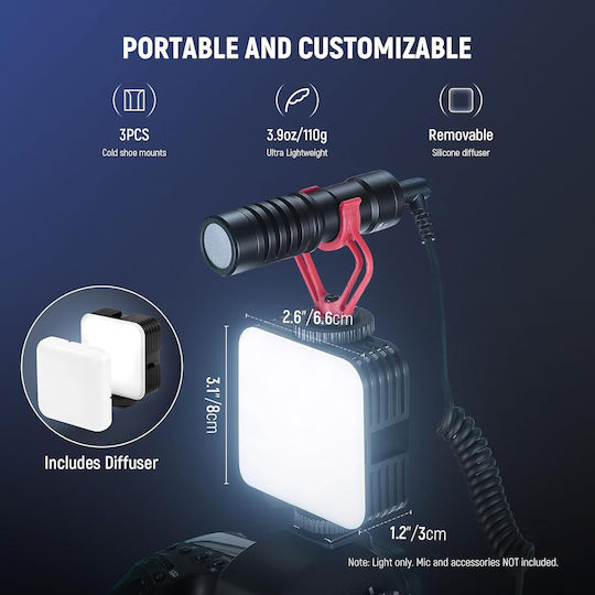 Neewer Video Light 6W with Luminance 800 Lux