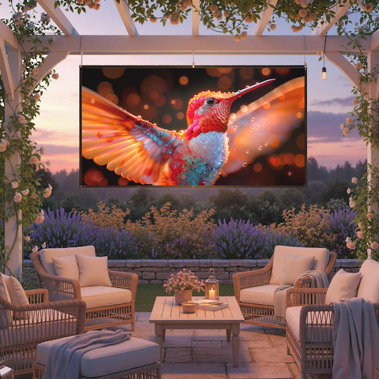 HomCom Οθόνη Προβολής Projector Τοίχου 16:9 / 100"