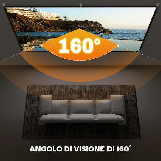 HomCom Οθόνη Προβολής Projector Τοίχου 16:9 / 100"