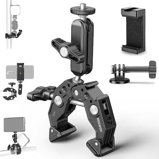 Neewer St83 Super Clamp 3" Dual Ballhead Magic Arm
