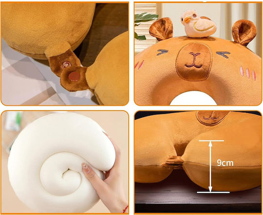 Alista Home Μαξιλαράκι Ταξιδίου Memory Foam Καφέ
