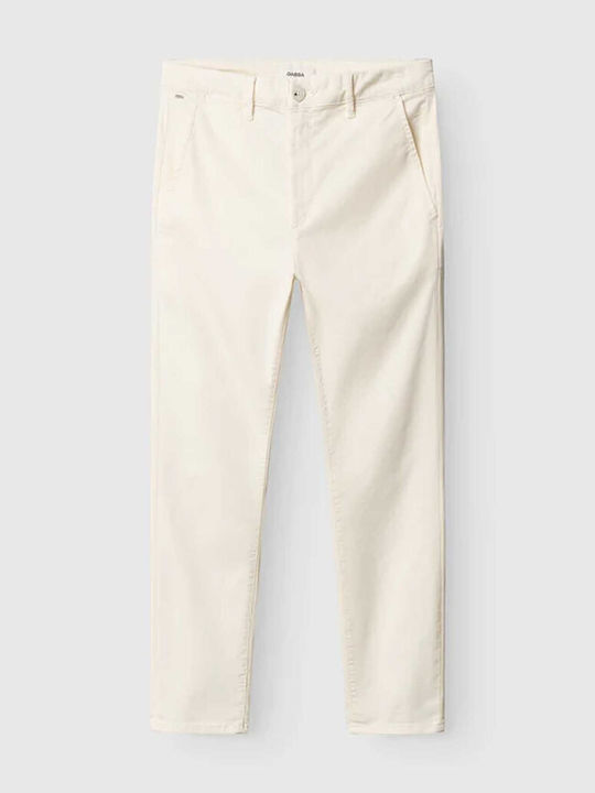 Paul K3280 Dale 2200211070 Herrenhose Chino in Schlank Passform Weiß