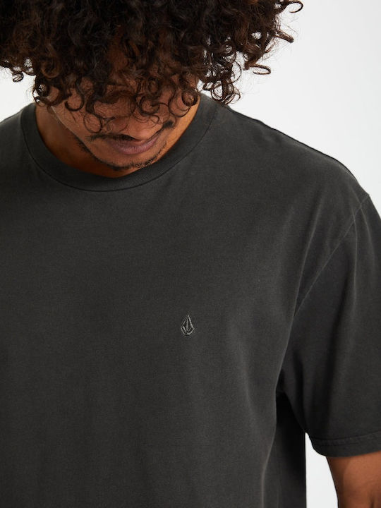 Solid Stone Herrenblusen Kurzarm T-Shirt Schwarz