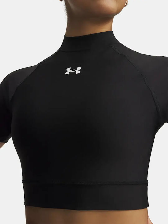 Γυναικείο Αθλητικό Crop T-shirt Fast Drying Μαύρο
