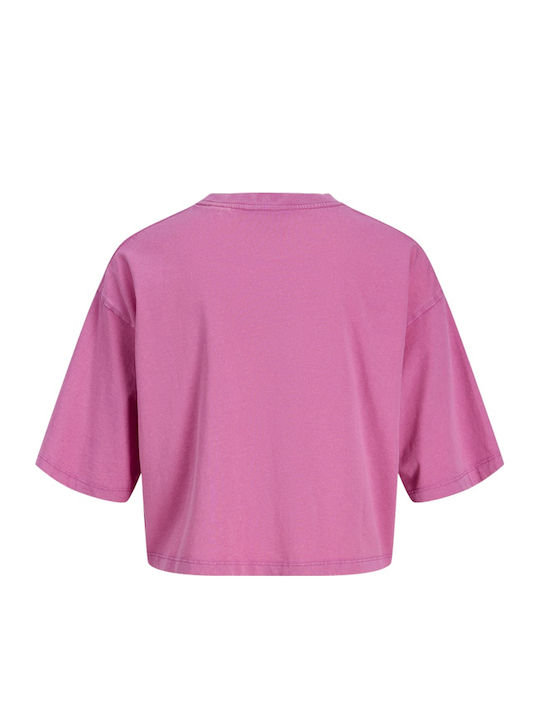 Jack & Jones Дамска Crop Тениска Фуксия