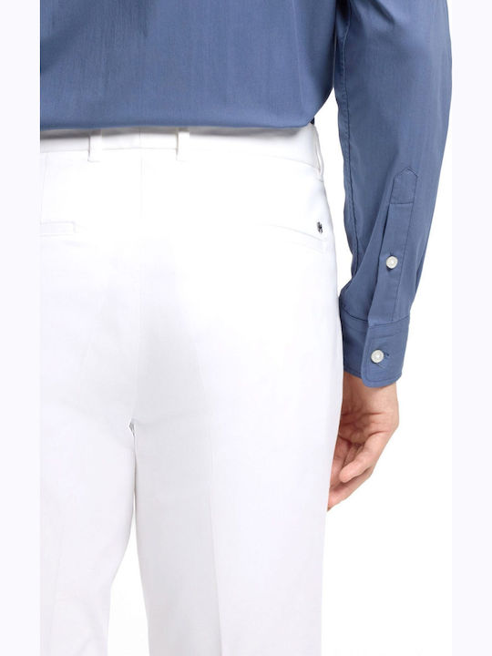 Παντελόνι Chino Ελαστικό σε Slim Εφαρμογή Λευκο