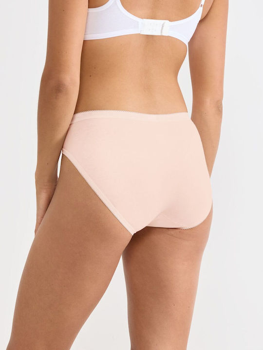 Basic+ Βαμβακερά Γυναικεία Slip 3Pack Ροζ