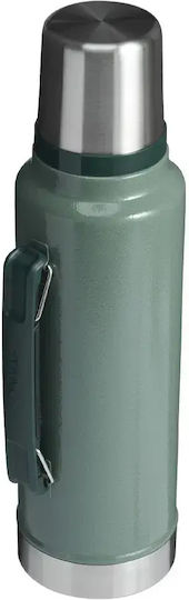 Stanley Legendary Classic Sticlă Termos Oțel Inoxidabil Fără BPA 1.4l Hammertone Verde cu Mâner