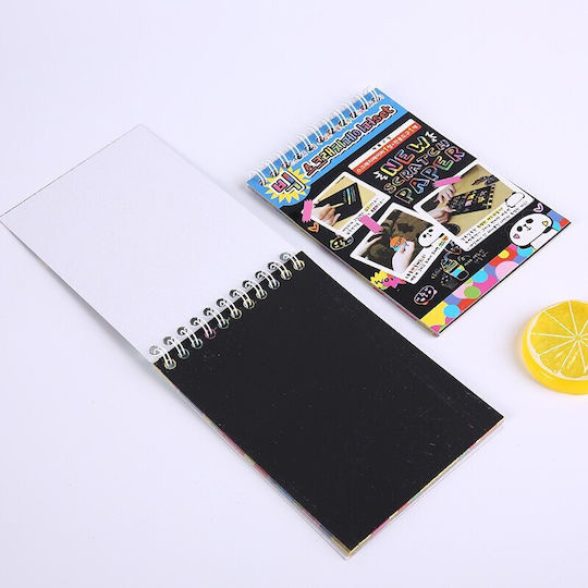 Alista Home Caiet De Șters Diy Magic De Șters 12 Foi Creion Din Lemn Curcubeu Carduri Negre A6 Multicolor