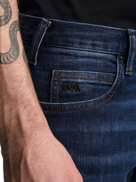 Men's Elastic Regular Fit Blue Jeans Pants