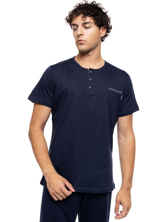 Ulisse Summer Men's Pyjama Yacht Blue