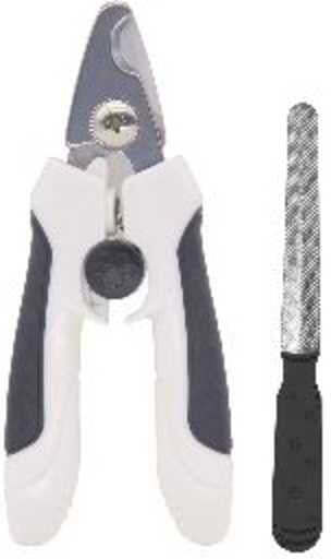 Pet Nail Clipper File Set White Black