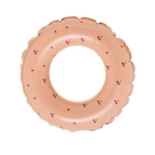 Inflatable Swimming Ring Children Orange Cherry Pattern Alista Home 70 Cm Diameter